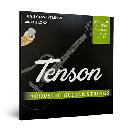 Tenson Bronze 80/20 -westernkieleisarja .011–.052, Custom Light