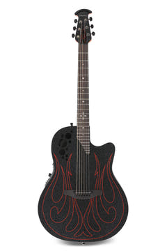 Ovation Elite Gus G. Signature Super Shallow 1868-GUS-G, Black satiini