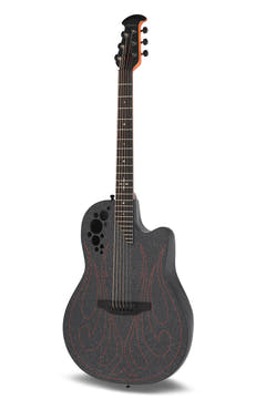 Ovation Elite Gus G. Signature Super Shallow 1868-GUS-G, Black satiini