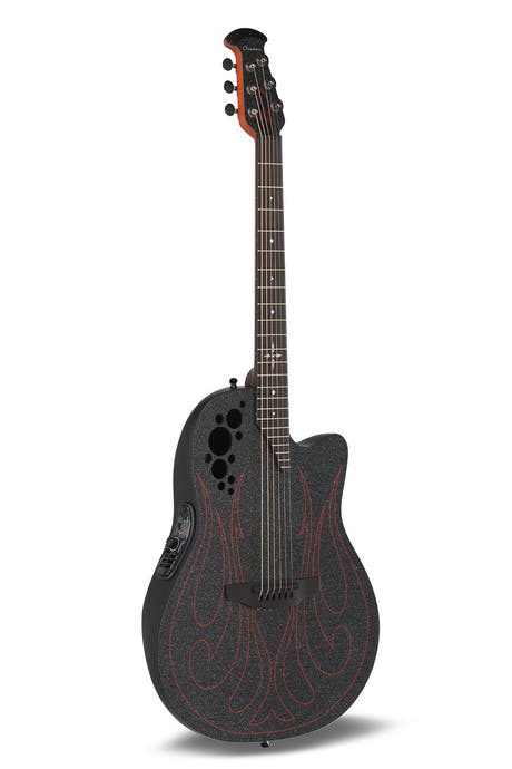 Ovation Elite Gus G. Signature Super Shallow 1868-GUS-G, Black satiini