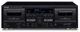 TEAC W-1200 kaksoiskasettisoitin (musta)