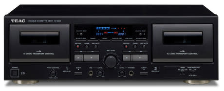 TEAC W-1200 Kaksoiskasettisoitin (Musta)