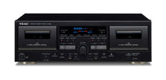 TEAC W-1200 Kaksoiskasettisoitin (Musta)