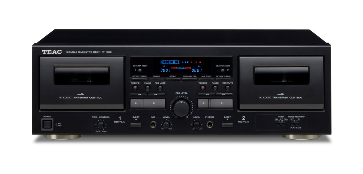TEAC W-1200 kaksoiskasettisoitin (musta)