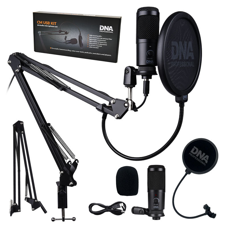 DNA USB Mikrotonit med Boom Arm og Popfilter