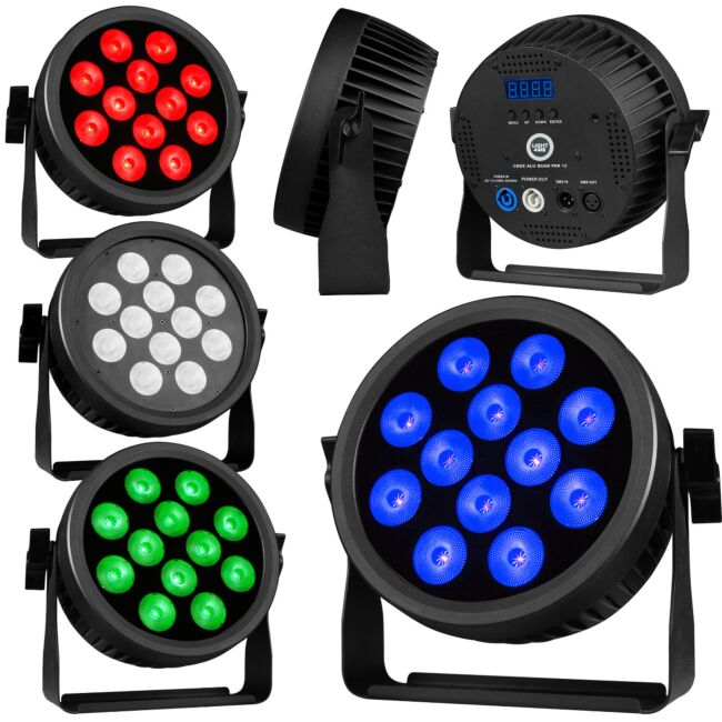 Light4Me Cree Alu Quad Par 12 LED PAR-valsivalo 12x12W RGBW