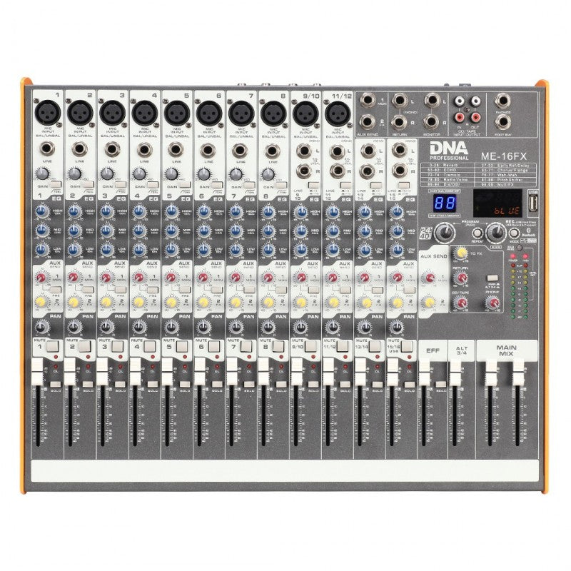DNA ME-16FX Mikseri 16 Kanaler med Bluetooth & USB