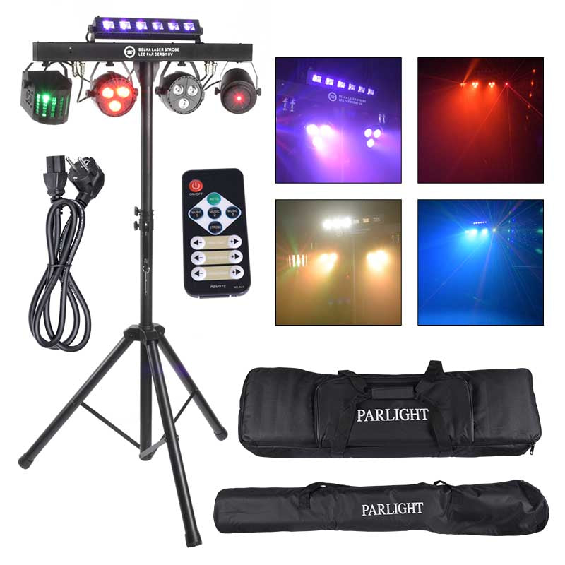 LIGHT4ME T-BAR LASER STROBE LED PAR DERBY UV IR -monitehoste