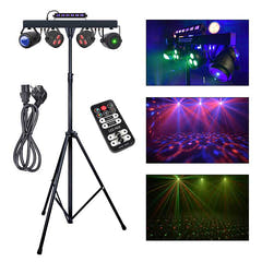 LIGHT4ME T-BAR LED PAR BLOMSTERKUGLE LASER UV STROBE diskovalaisutus multiefekti