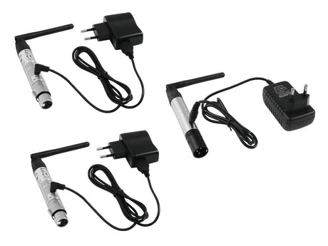EUROLITE Set QuickDMX 1x lähetin + 2x vastaanotin
