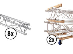 ALUTRUSS Set TRILOCK 6082-2000 + ristikkorakenteen kuljetuslevy Combi