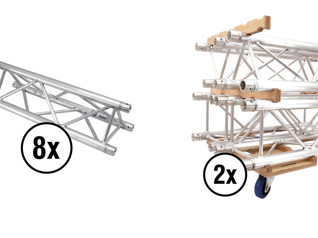 ALUTRUSS Set TRILOCK 6082-2000 + ristikkorakenteen kuljetuslevy Combi