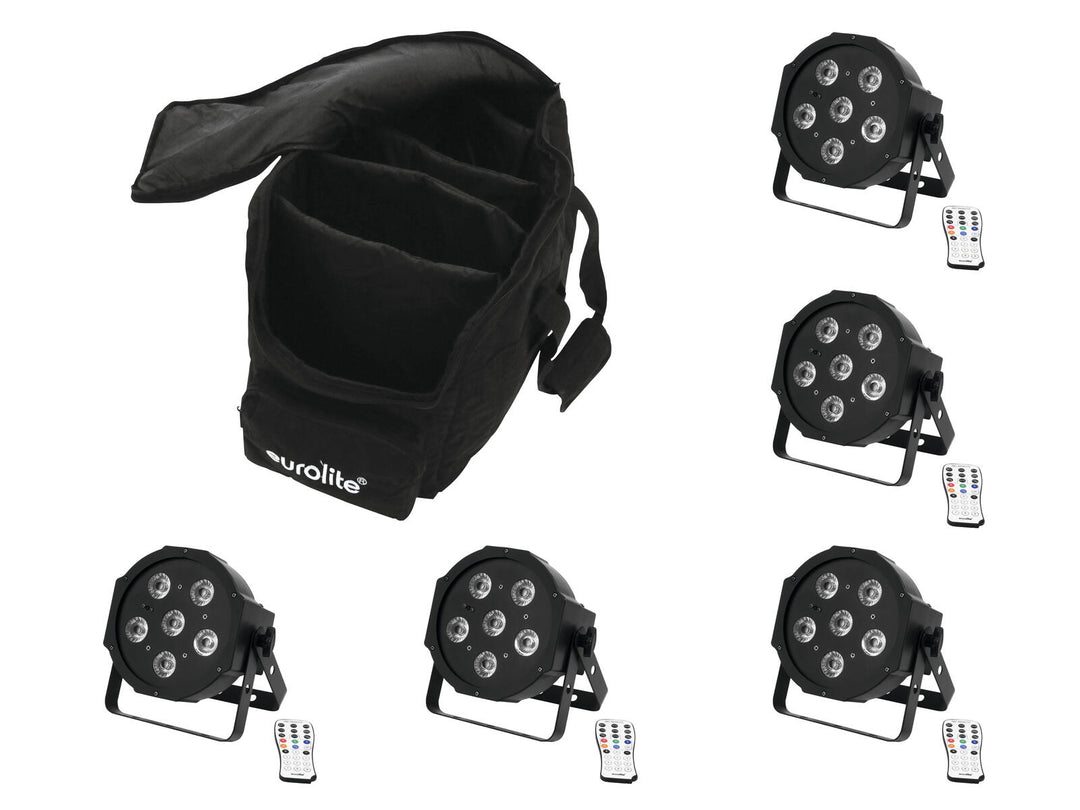 EUROLITE LED SLS-603 -sarja 5x + pehmeä laukku