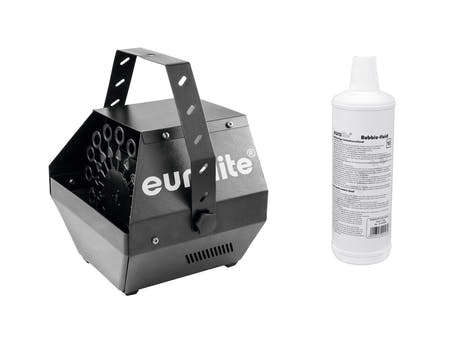 EUROLITE Set B-100 Bubble Machine black DMX + Bubble Fluid 1l