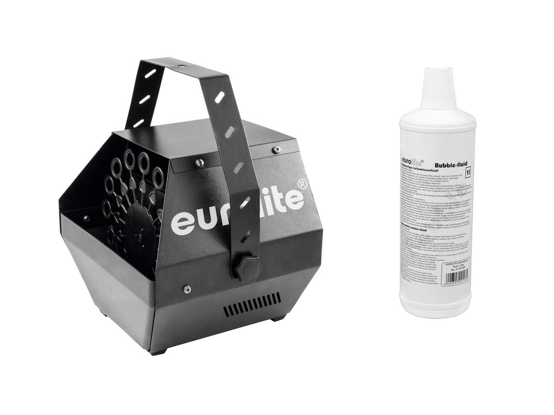 EUROLITE Set B-100 Saippuakone musta DMX + Bubble Fluid 1l
