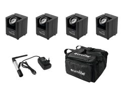 EUROLITE Setti 4x AKKU UP-1 + SB-4 pehmeä laukku + QuickDMX Wireless Transmitter