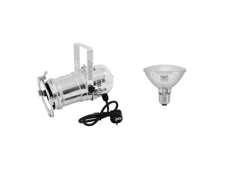 EUROLITE Setti PAR-30 Spot hopea + PAR-30 230V SMD 11W E-27 LED 6500K