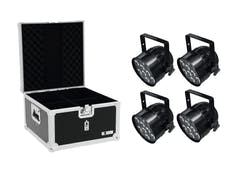 EUROLITE Set 4x LED PAR-56 QCL lyhyt bk + EPS-kotelo