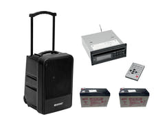 OMNITRONIC Set MOM-10BT4 modulaarinen langaton PA-järjestelmä + CD-soitin USB&SD + 2x Battery