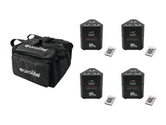 EUROLITE Set 4x AKKU TL-3 QuickDMX + pehmeä laukku