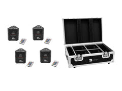 EUROLITE Set 4x AKKU TL-3 TCL QuickDMX + Case lataustoiminnolla