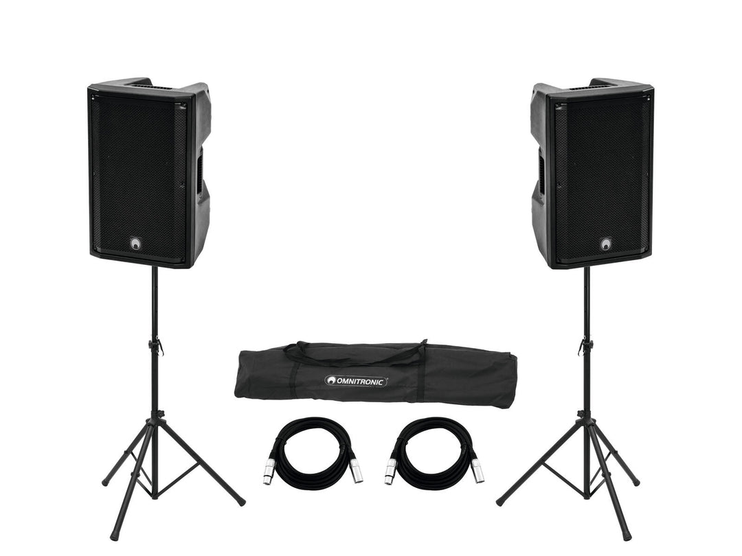 OMNITRONIC Set 2x XKB-215A + Kaiutin Stand MOVE MK2