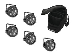 EUROLITE Setti 5x LED SLS-6 TCL Spot + Pehmeä Laukku