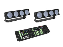 EUROLITE-setti 2x LED CBB-4 + DMX LED Color Chief -ohjain