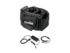 EUROLITE SB-14 Soft-Bag + laturi 4x AKKU Flat Light 1 -setti
