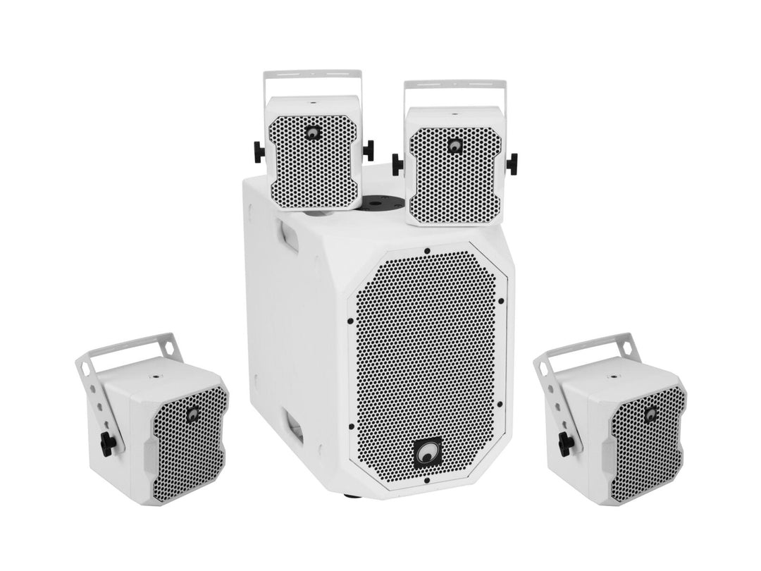 OMNITRONIC BOB-10A wh -sarja + 4x BOB-4 wh