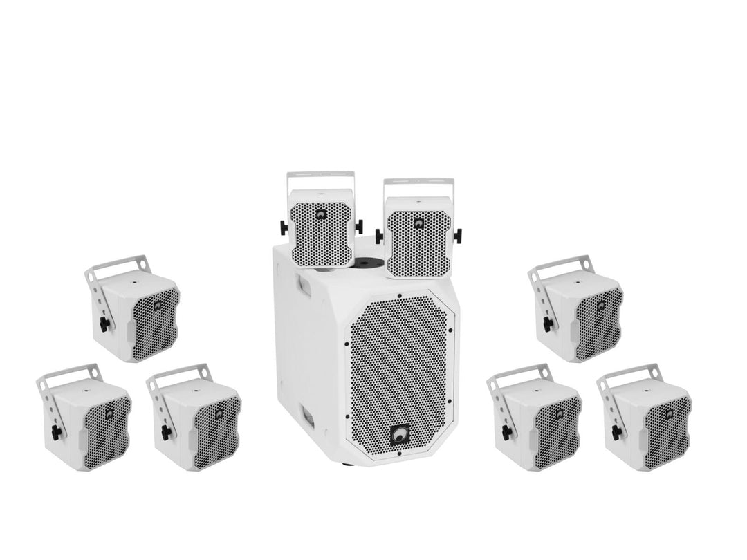OMNITRONIC BOB-10A wh -sarja + 8x BOB-4 wh