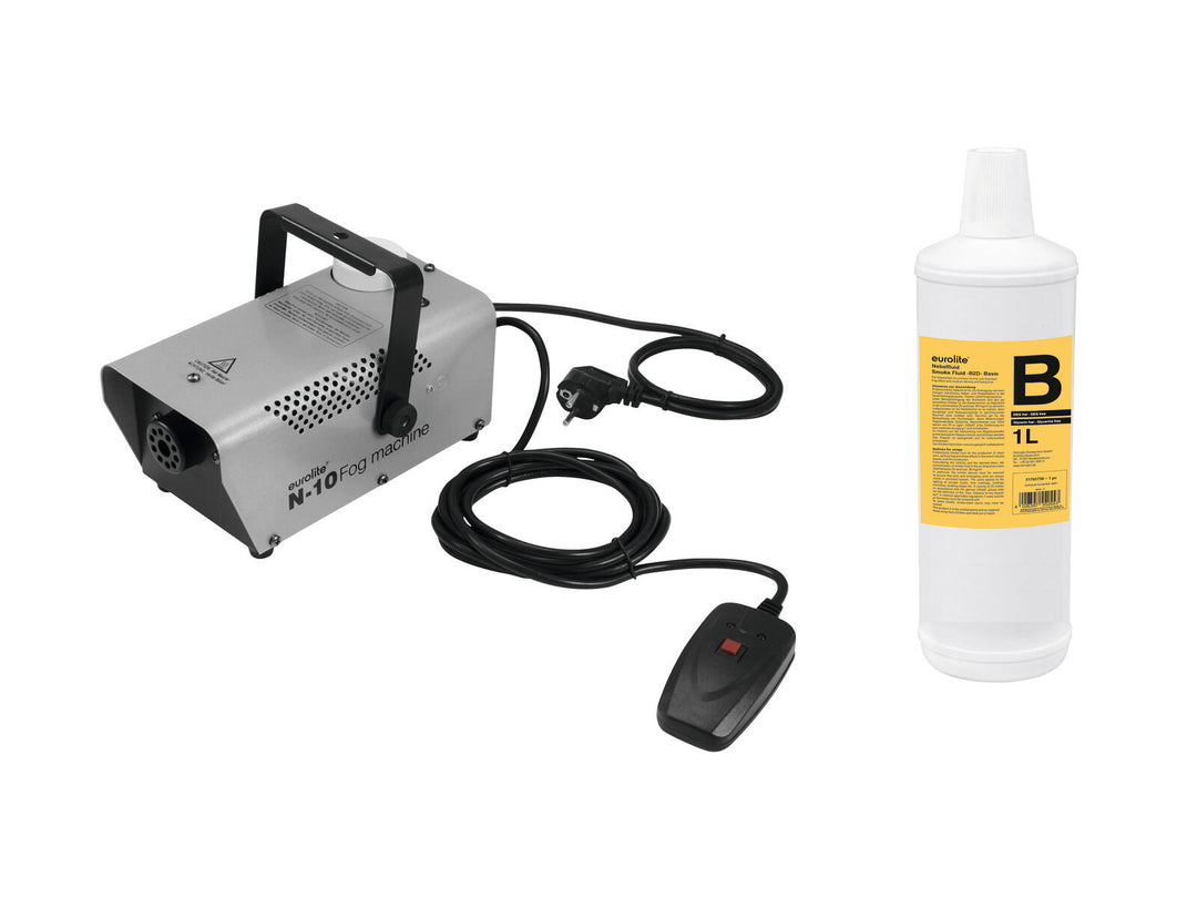 EUROLITE Set N-10 hopea + B2D Basic Smoke Fluid 1l