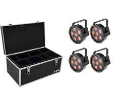 EUROLITE Set 4x LED SLS-6 TCL -kohdevalo + kotelo TDV-1