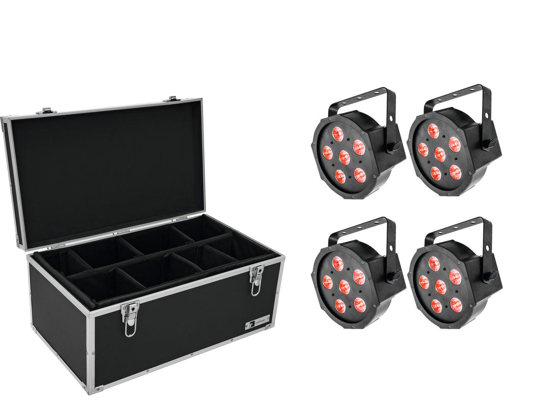 EUROLITE Set 4x LED SLS-6 TCL -kohdevalo + kotelo TDV-1