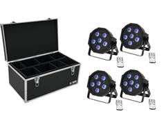 EUROLITE Setti 4x LED SLS-603 TCL UV-lattiateline + laukku TDV-1