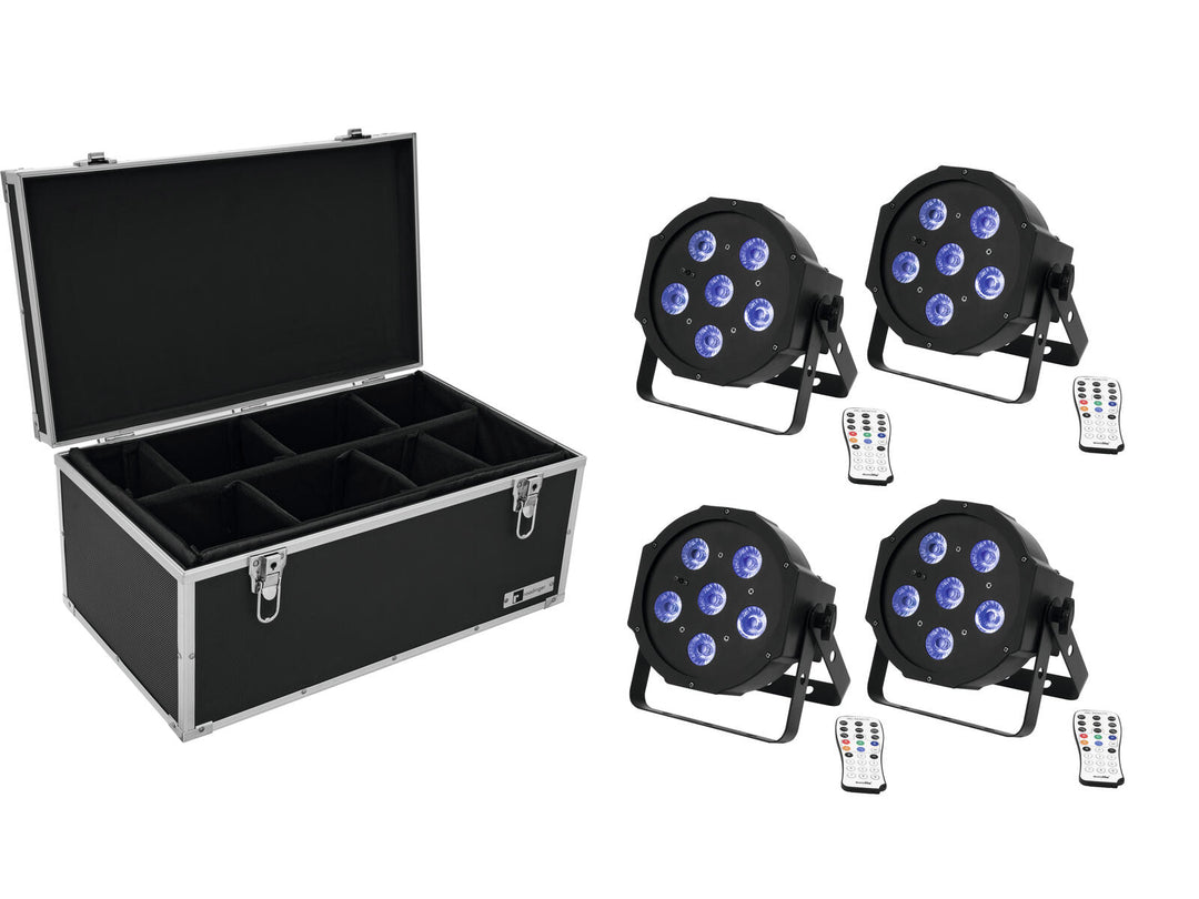 EUROLITE Setti 4x LED SLS-603 TCL UV-lattiateline + laukku TDV-1