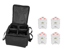 EUROLITE Setti 4x AKKU TL-3 TCL valkoinen + SB-4 Soft Bag