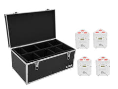 EUROLITE 4x AKKU TL-3 TCL white + Case TDV-1 -setti