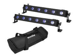 EUROLITE Setti 2x LED BAR-6 QCL RGB+UV Bar + Soft Bag