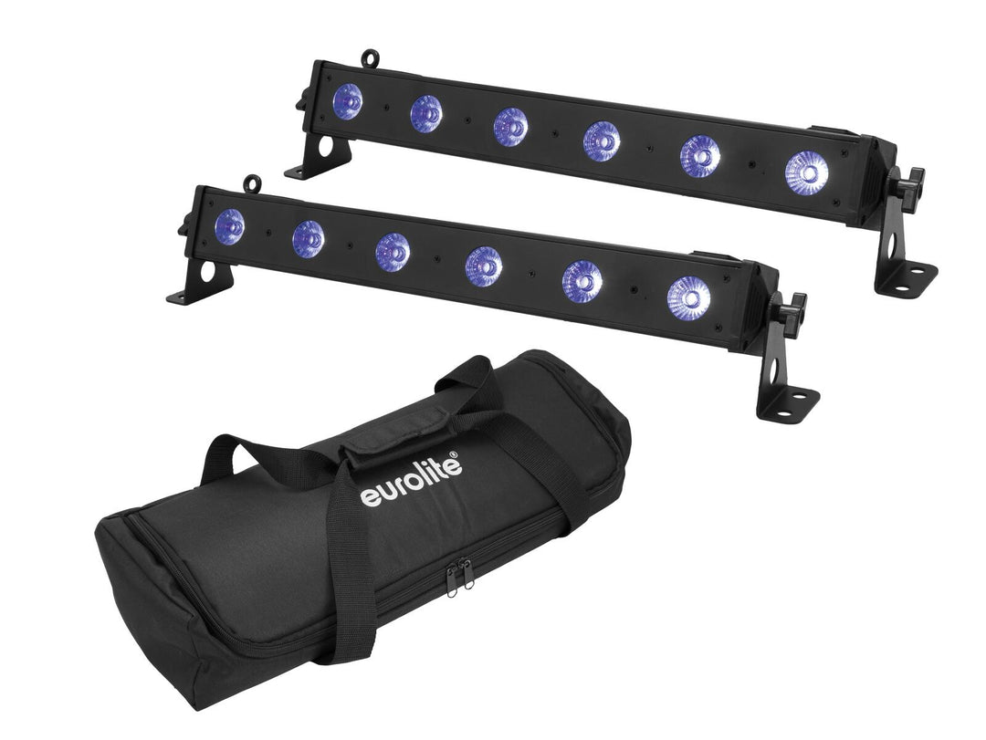 EUROLITE Setti 2x LED BAR-6 QCL RGB+UV Bar + Soft Bag