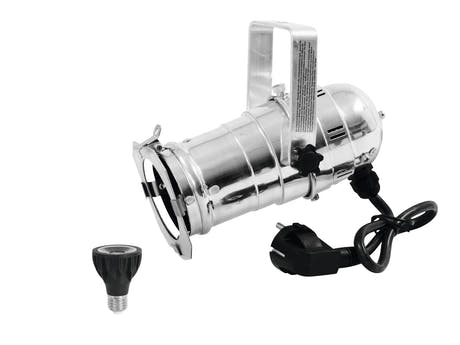 EUROLITE Setti PAR-20 Spot sil + PAR-20 230V COB 6W E-27 LED 1800-3000K dim2warm