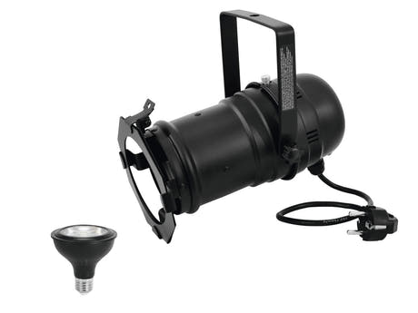 EUROLITE Setti PAR-30 Spot bk + PAR-30 230V COB 12W E-27 LED 1800-3000K dim2warm