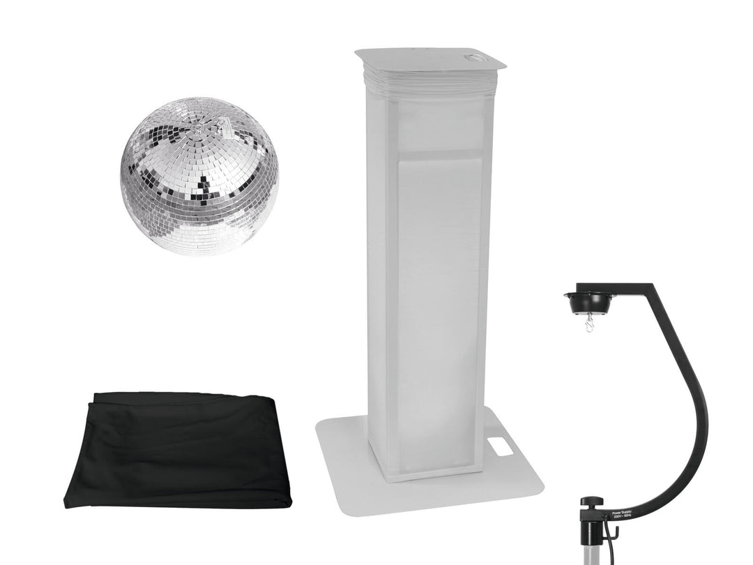 EUROLITE set Mirror ball 30cm säädettävällä näyttämöstandilla + Cover black