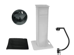 EUROLITE Setti peilipallo 30 cm musta, säädettävällä stage stand -telineellä + musta suojus