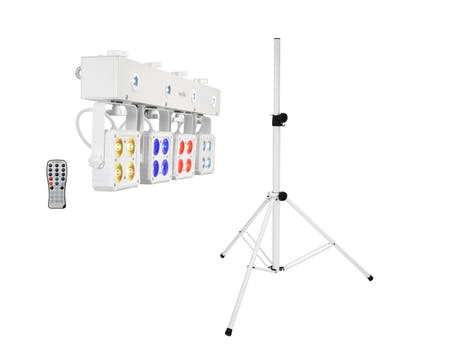 EUROLITE Set LED KLS-180 white + BS-2 EU Kaiutinjalusta white