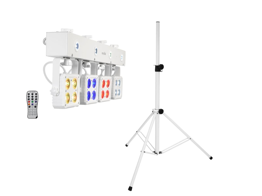 EUROLITE Set LED KLS-180 white + BS-2 EU Kaiutinjalusta white