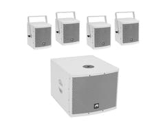 OMNITRONIC Set MOLLY-12A Aktiivinen subwoofer + 4x MOLLY-6 Top 8 ohms, valkoinen