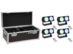 EUROLITE Setti 4x LED CBB-2 COB RGB Bar + Case