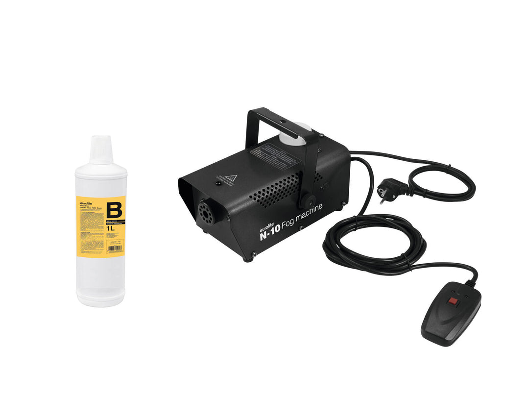 EUROLITE Set N-10 black + B2D Basic Smoke Fluid 1 l