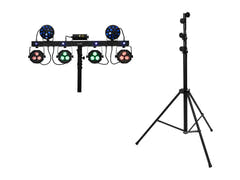 EUROLITE Set LED KLS Laser Bar Next FX Light Set + STV-60-WOT EU Steel Stand musta